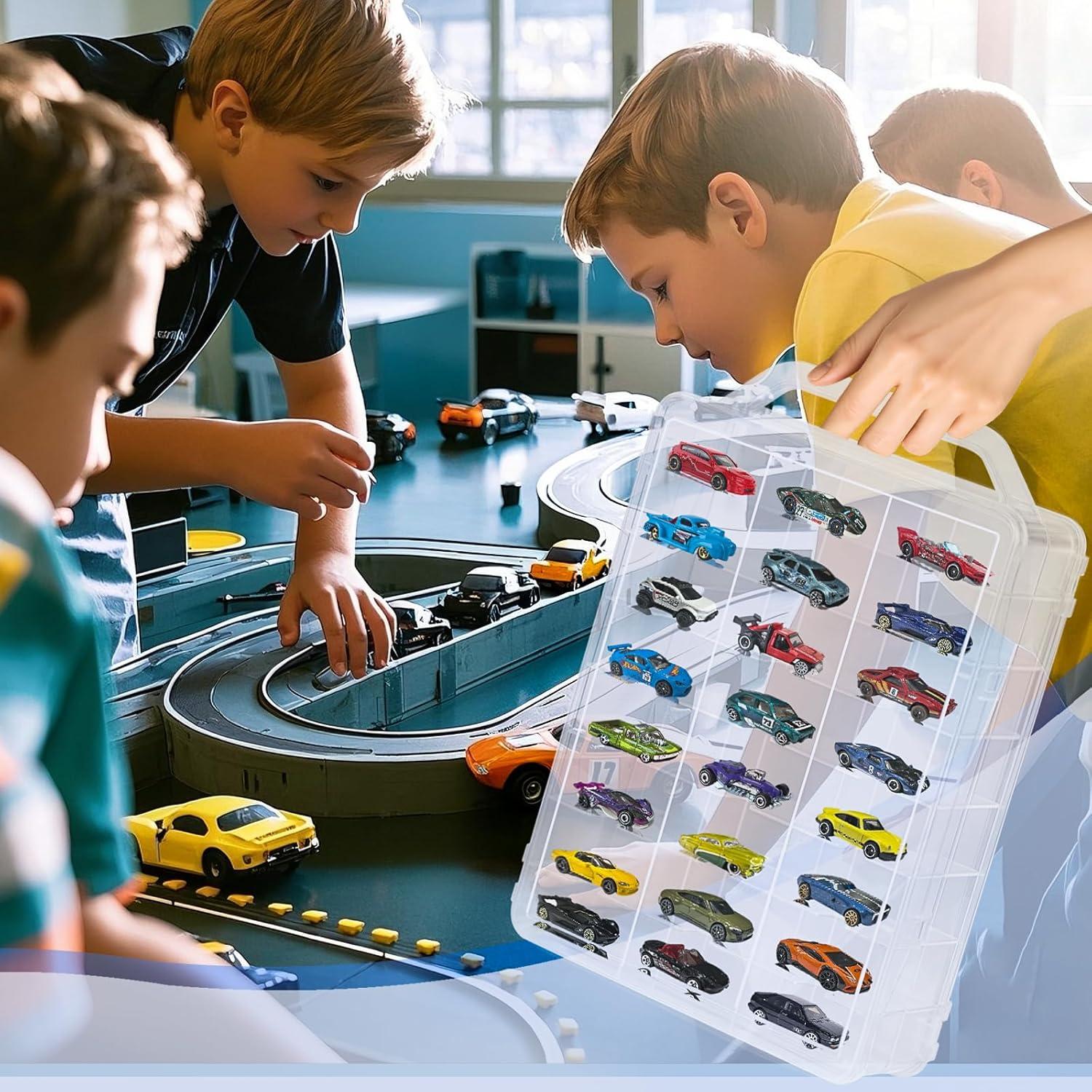 Caja de Almacenamiento Doble Cara Ngdiluxury para Hot Wheels 46 Compartimentos