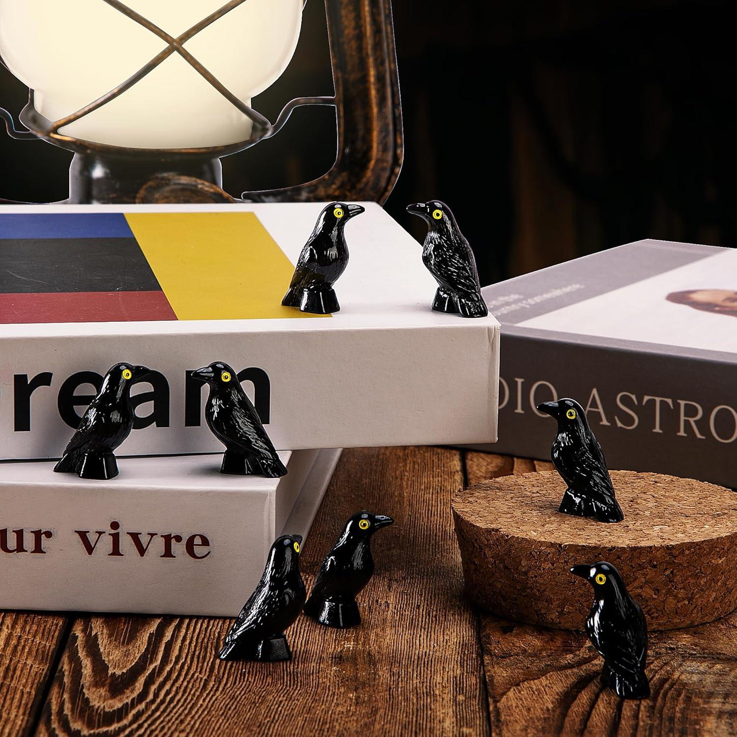 Figuras de Cuervo Negro Miniatura Watayo - 30 Pcs Decoración Halloween