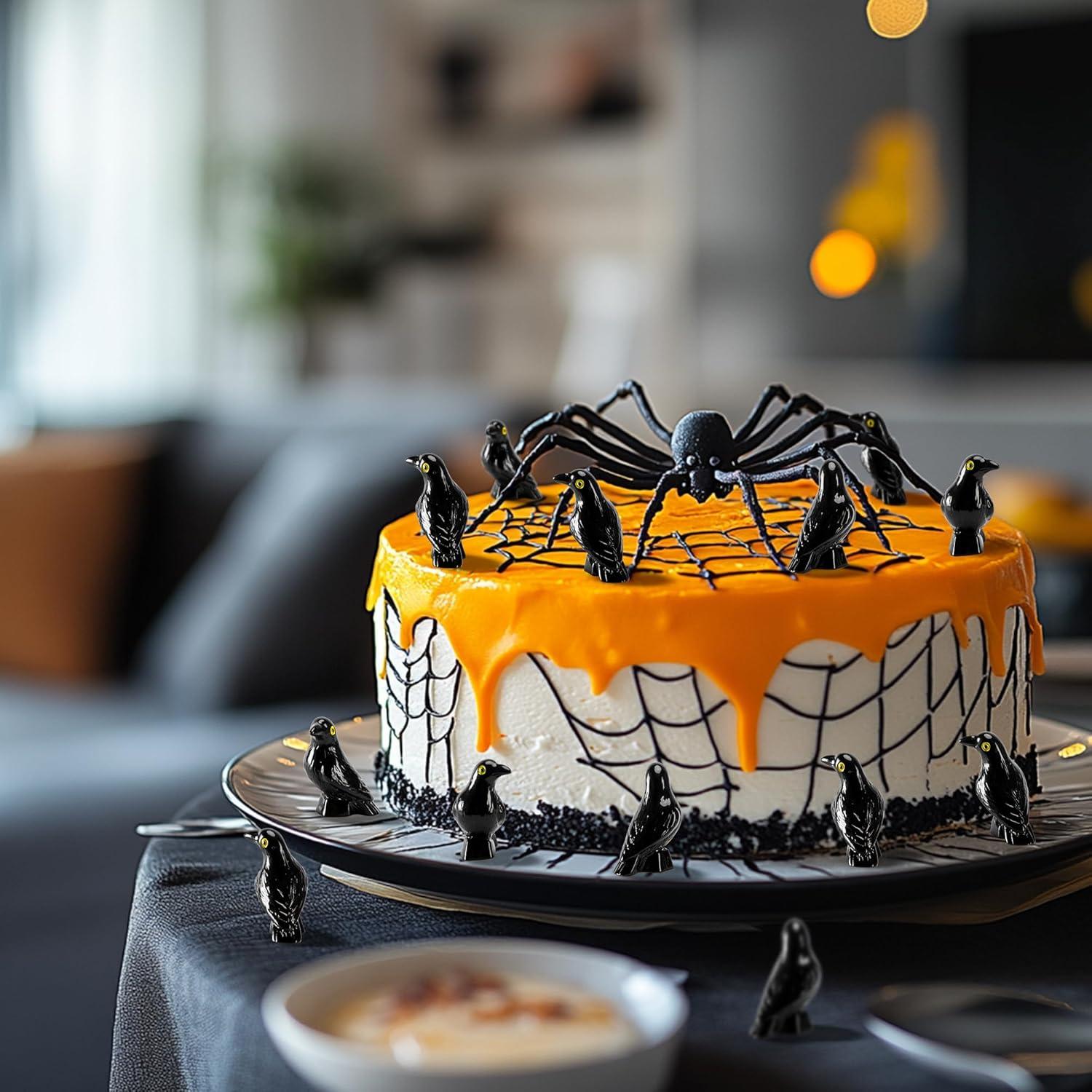 Figuras de Cuervo Negro Miniatura Watayo - 30 Pcs Decoración Halloween