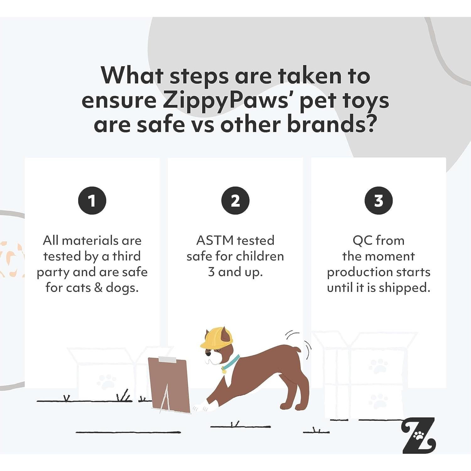 Juguetes Interactivos para Perros ZippyPaws - Paquete de 3