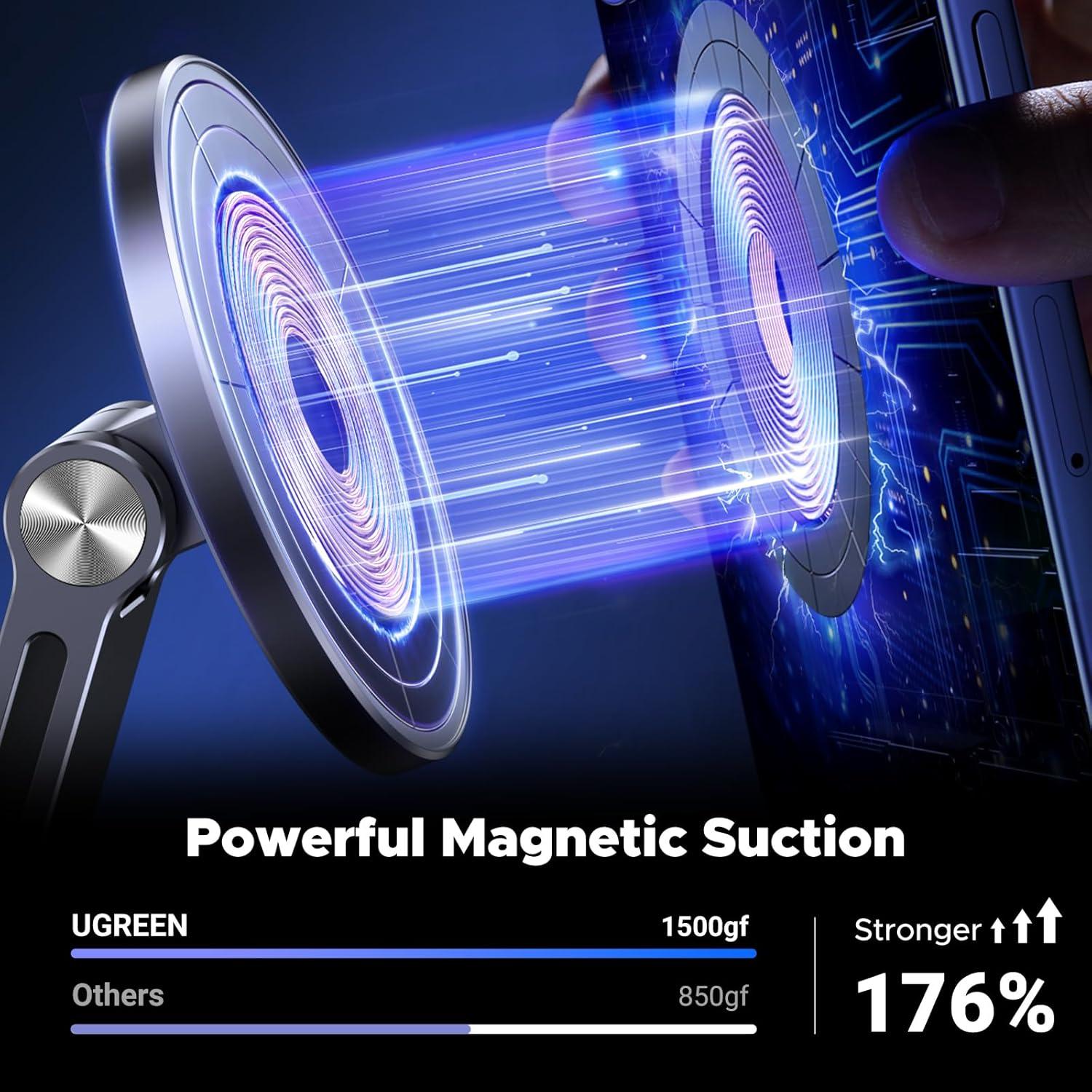 Soporte Magnético UGREEN para Teléfono Ajustable Gris