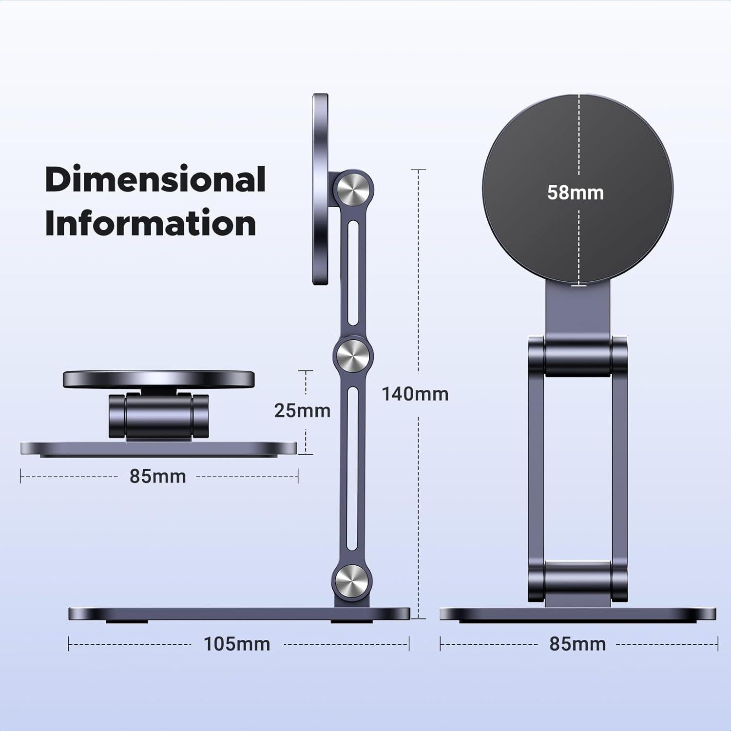 Soporte Magnético UGREEN para Teléfono Ajustable Gris