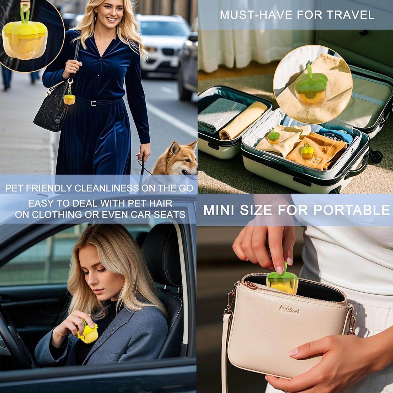 Removedor de Pelusa Reutilizable HZJ Mini Rodillo Adhesivo