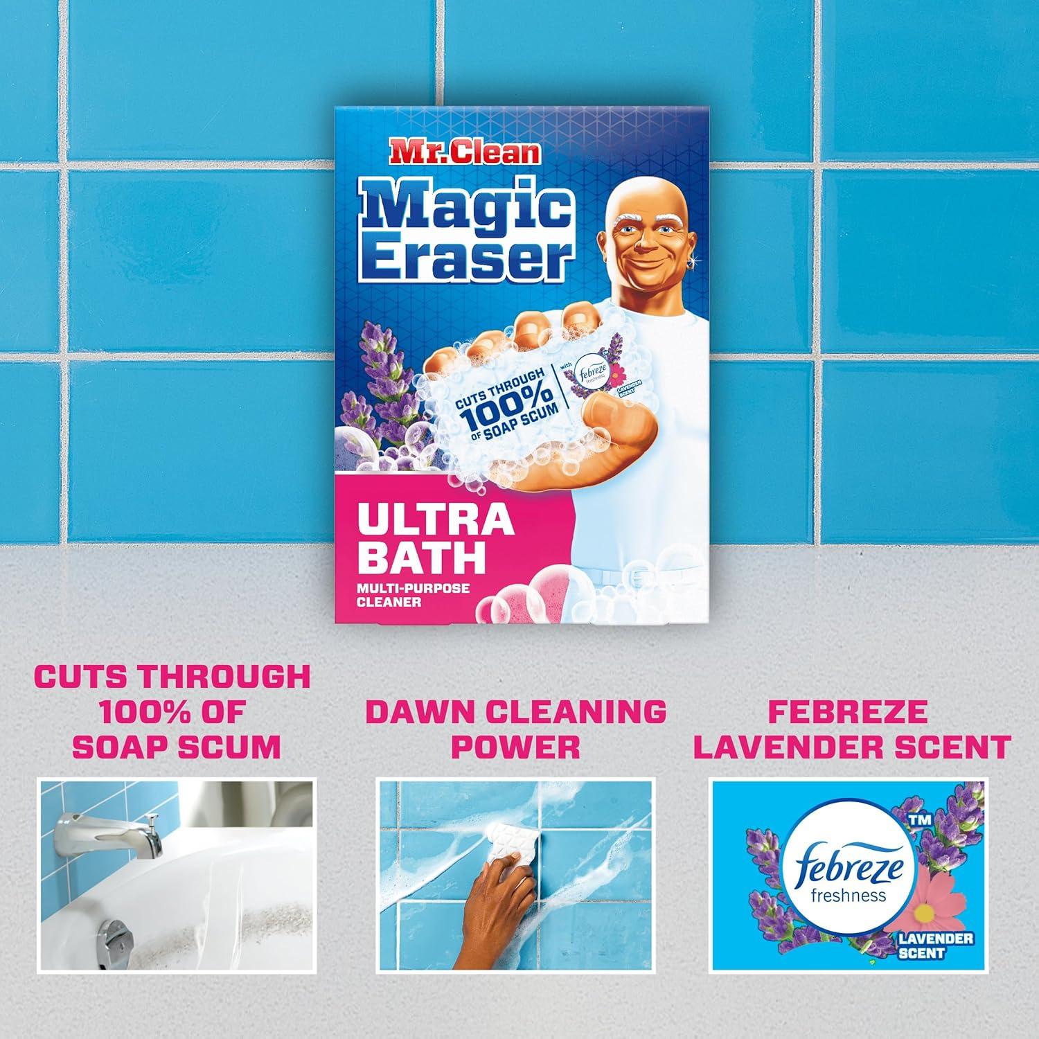 Esponja Mágica Mr. Clean Ultra Baño 5 Unidades Aroma Lavanda
