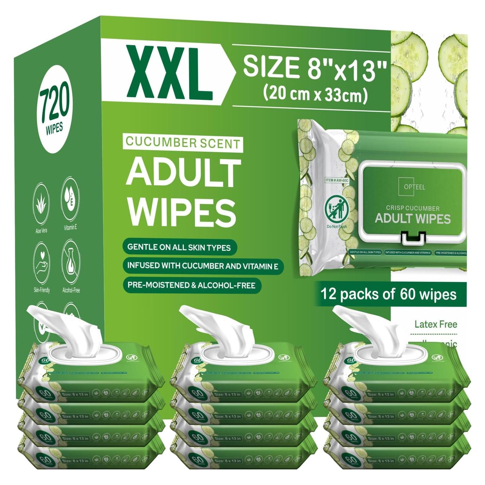 Toallitas Húmedas para Adultos Opteel 720 Piezas Aromatizadas