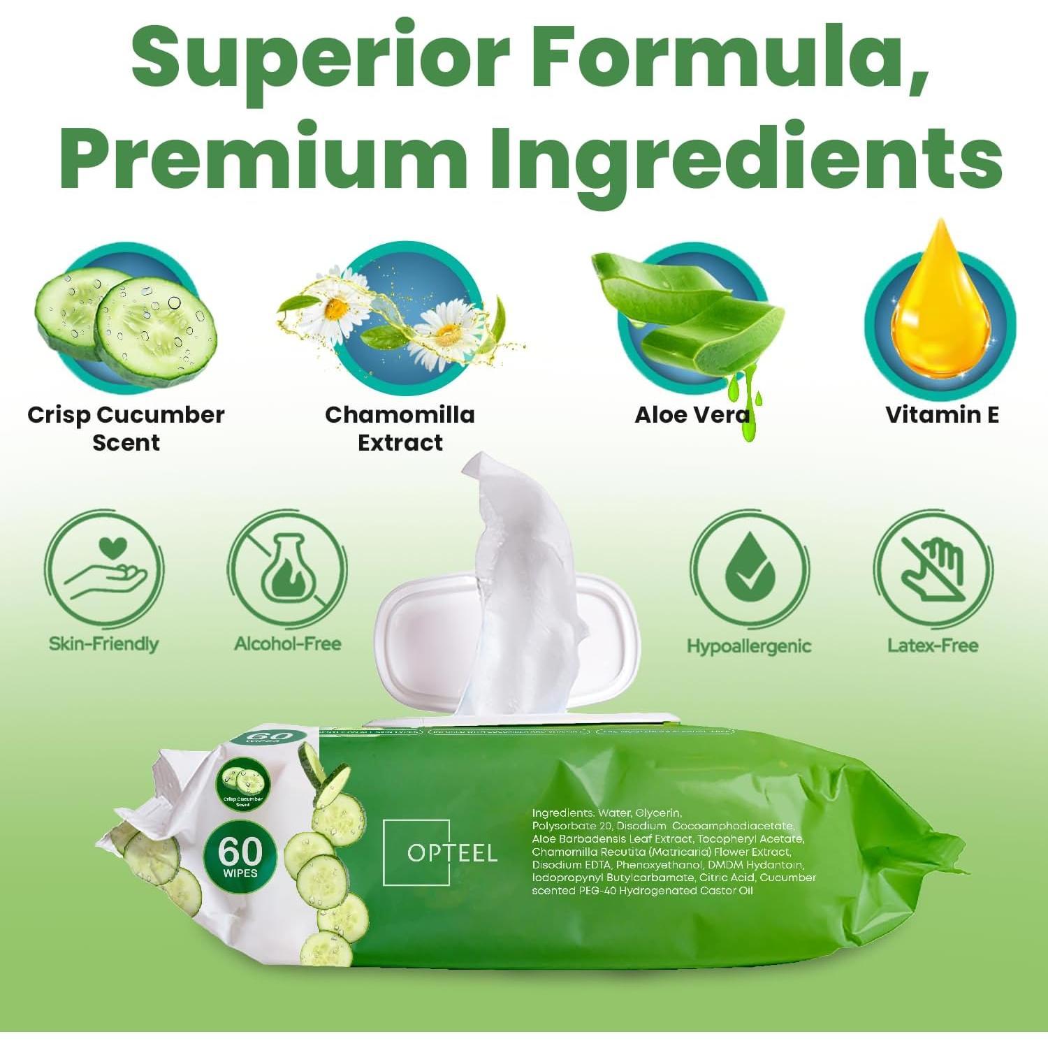 Toallitas Húmedas para Adultos Opteel 720 Piezas Aromatizadas