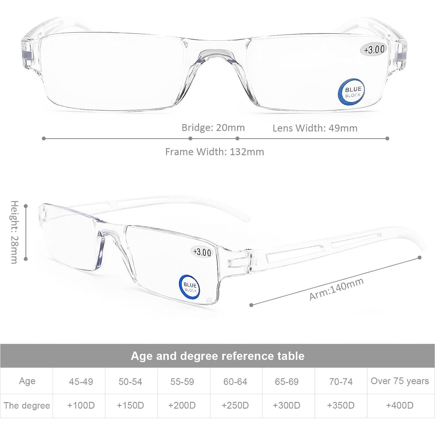 Gafas de Lectura DOOViC 5 Estilos Ligeras Anti Luz Azul