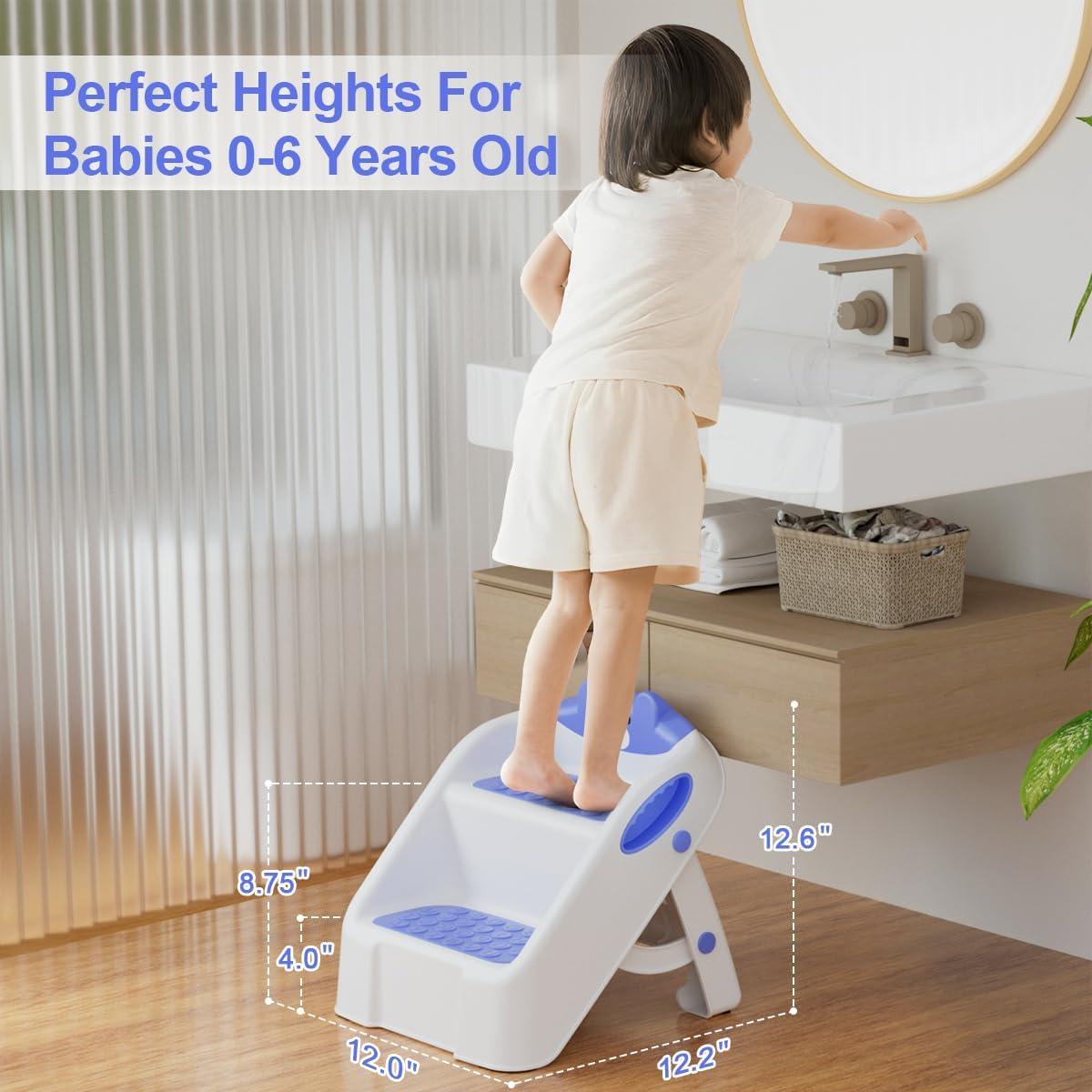 Escalera Plegable para Niños ROUTTOON 2 Escalones Antideslizante