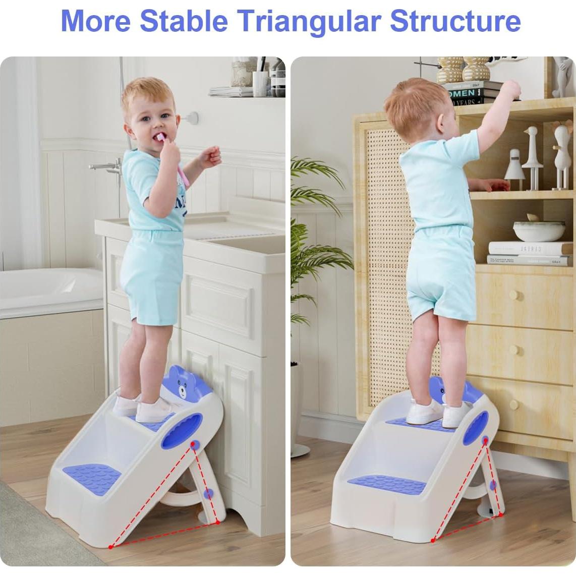 Escalera Plegable para Niños ROUTTOON 2 Escalones Antideslizante