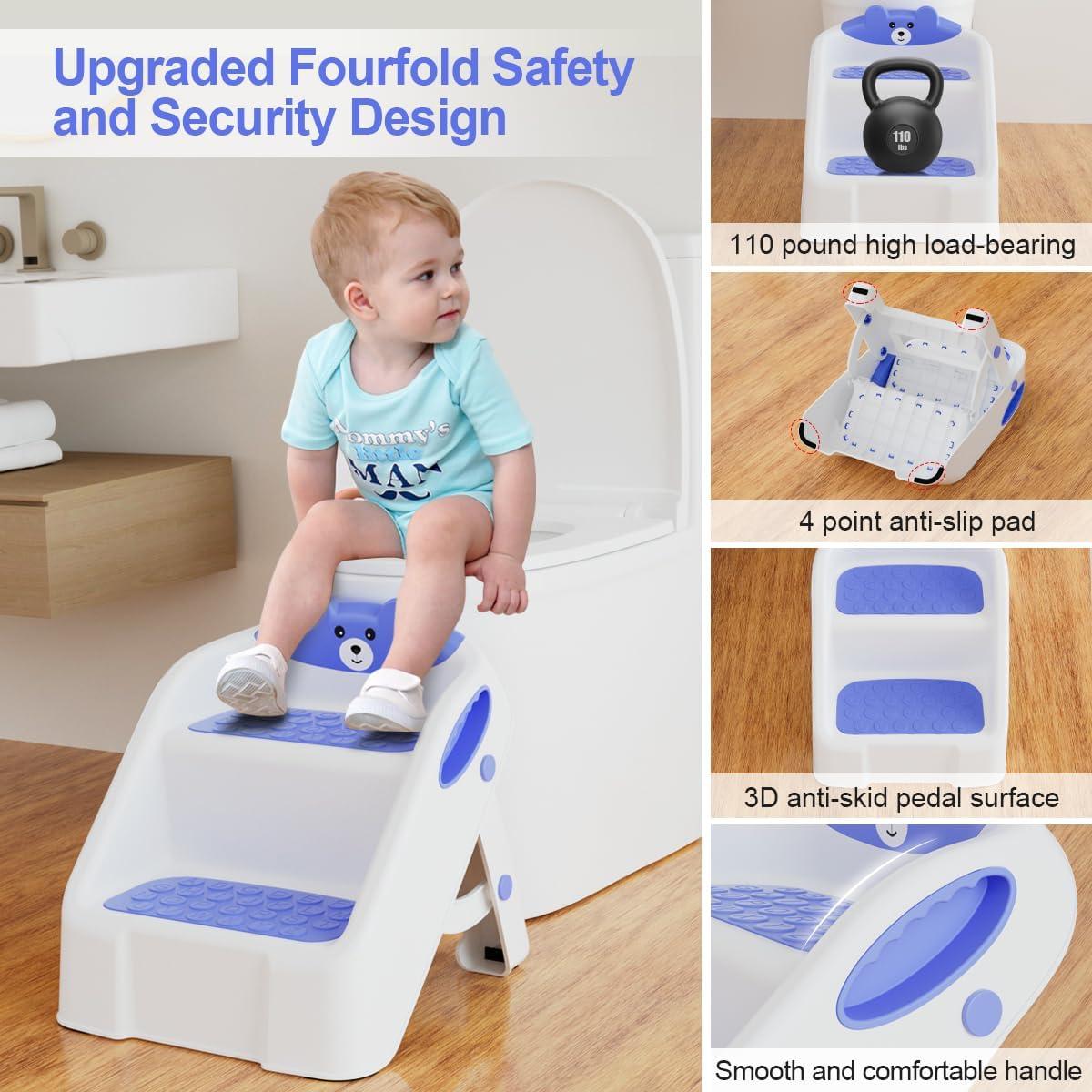 Escalera Plegable para Niños ROUTTOON 2 Escalones Antideslizante