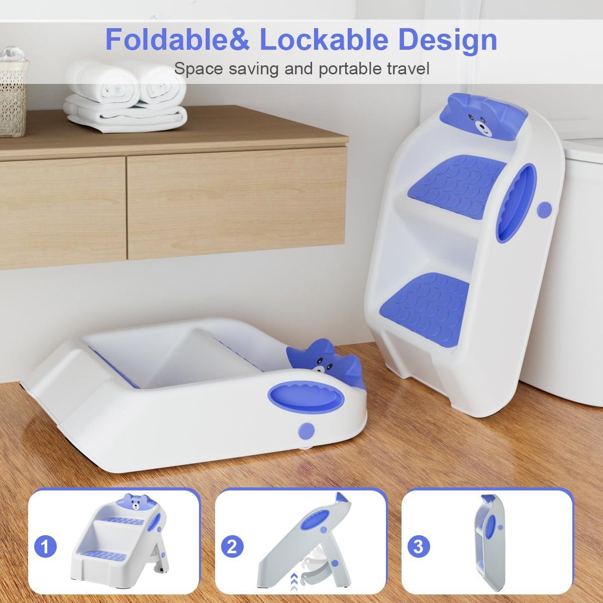 Escalera Plegable para Niños ROUTTOON 2 Escalones Antideslizante