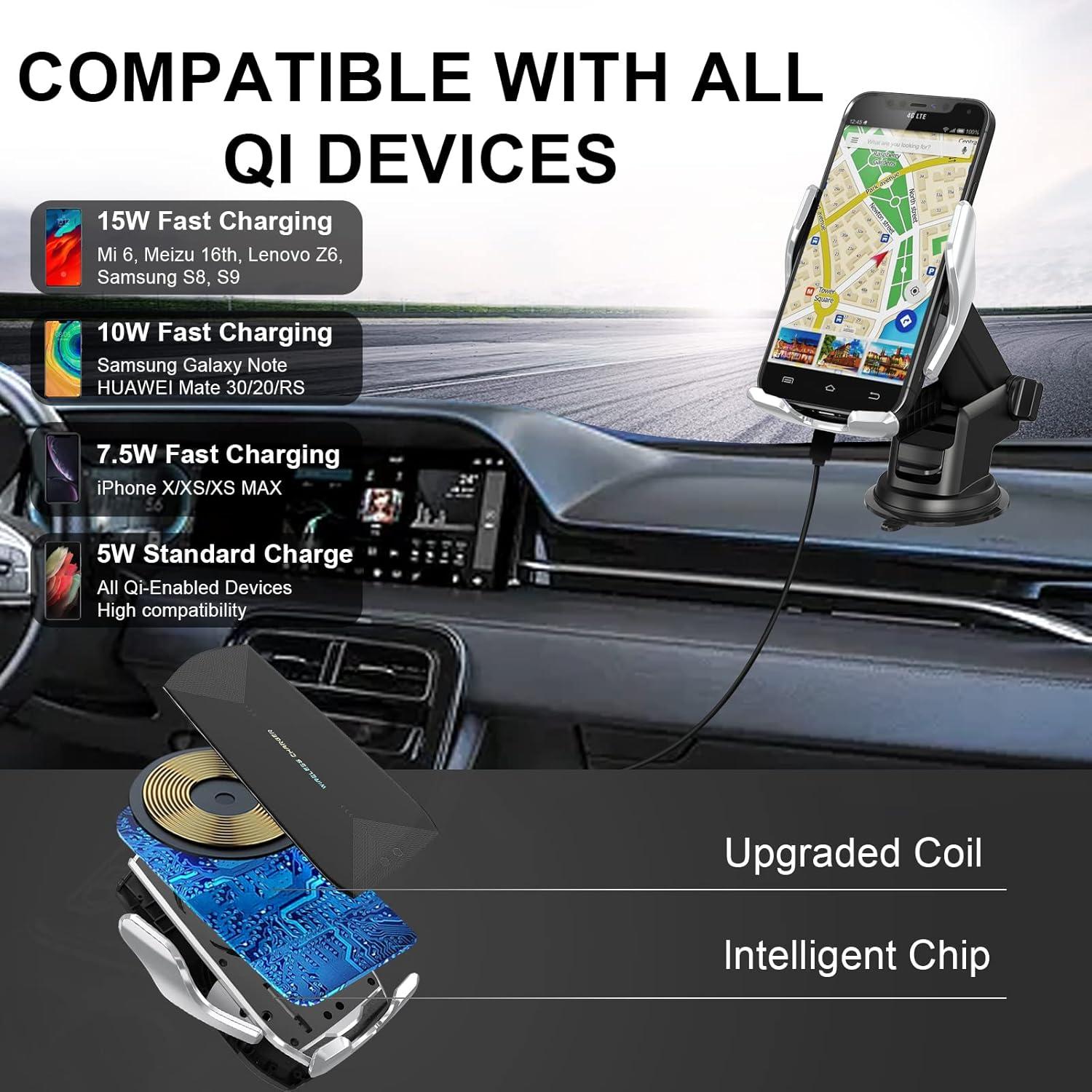 Soporte Cargador Inalámbrico HonShoop A1 10W Cierre Automático