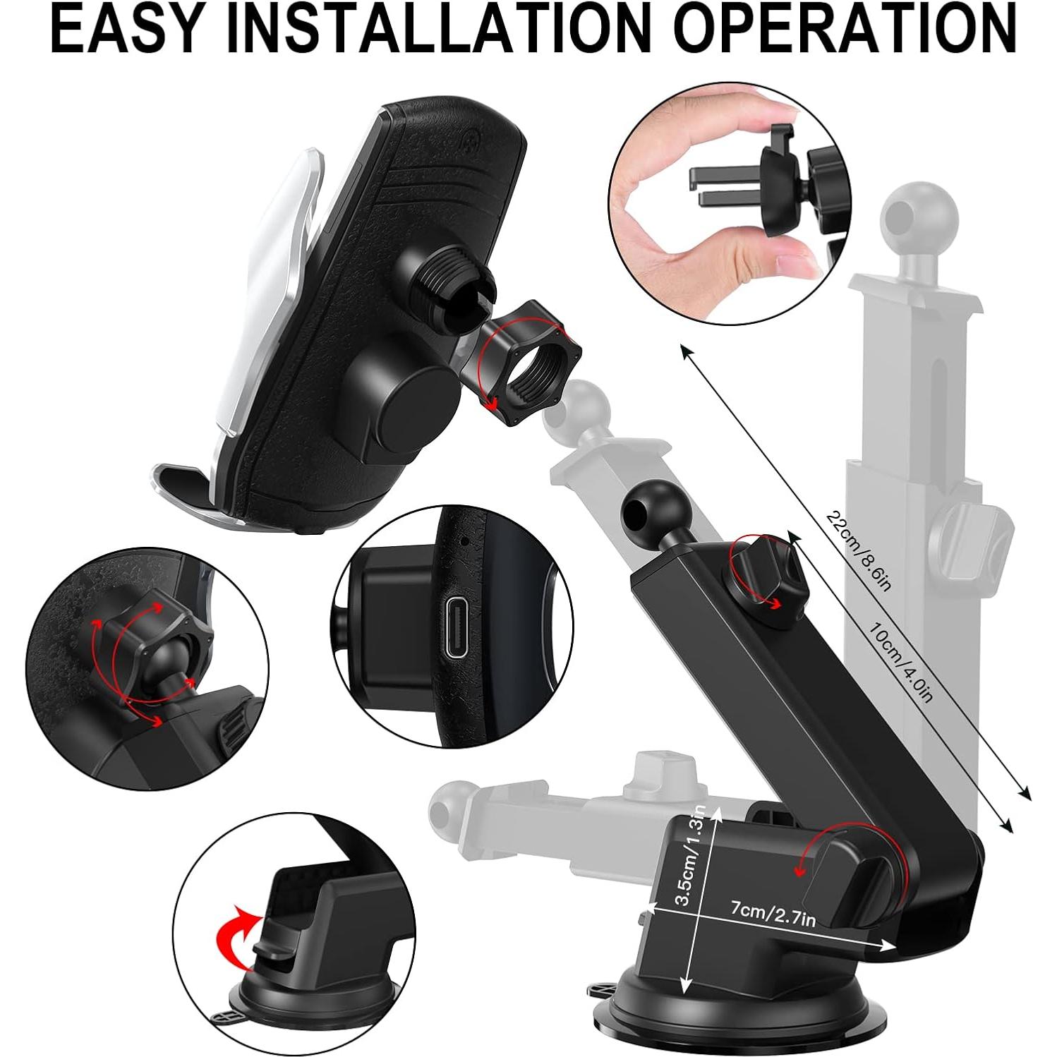 Soporte Cargador Inalámbrico HonShoop A1 10W Cierre Automático