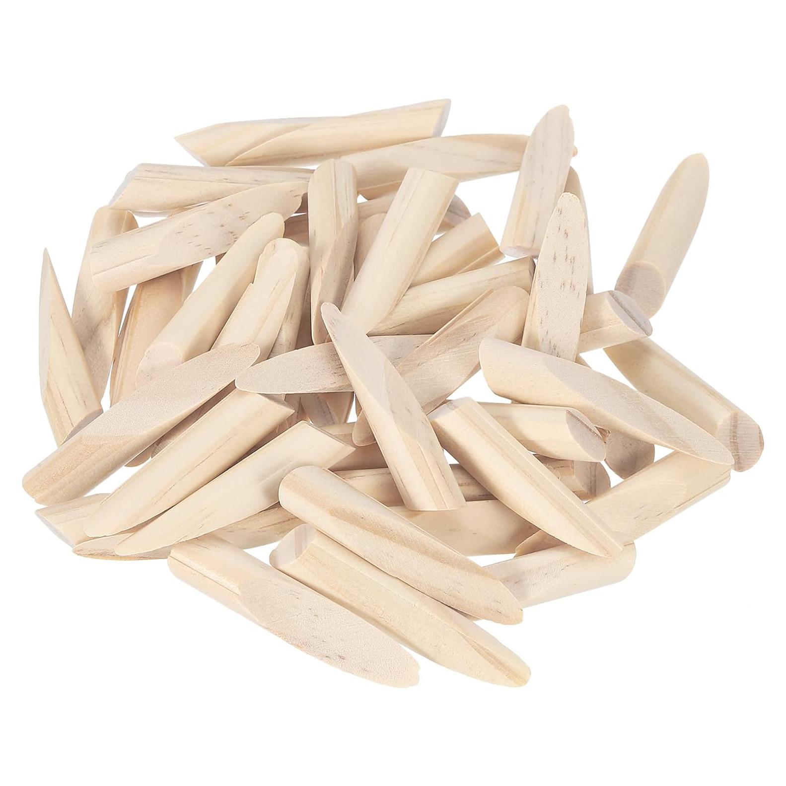 50 Tapones de Agujero de Bolsillo uxcell de Madera de Pino 9.5mm