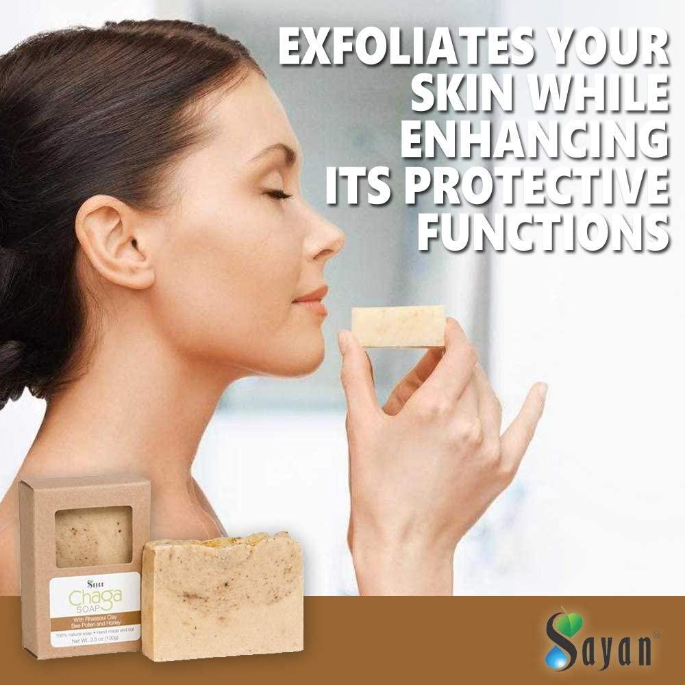 Jabón Natural Sayan de Hongo Chaga y Arcilla Rhassoul 99g