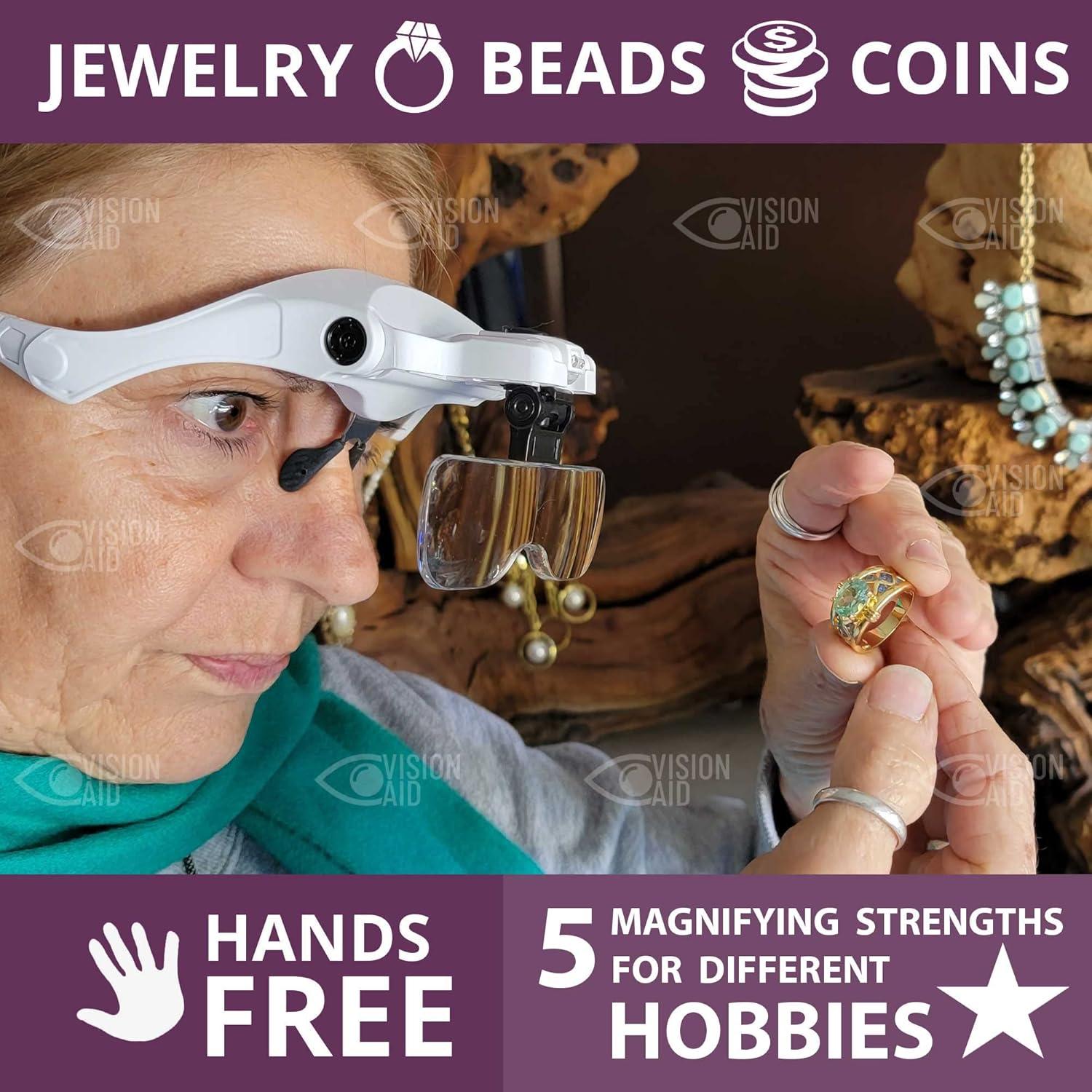 Gafas de Aumento Vision Aid 3.5x con Luz LED y Estuche