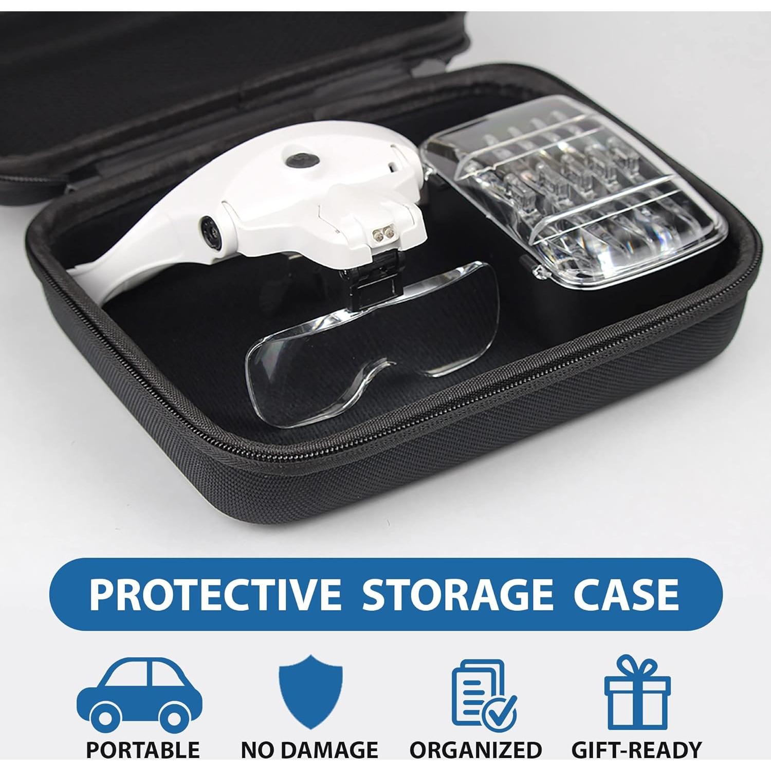 Gafas de Aumento Vision Aid 3.5x con Luz LED y Estuche