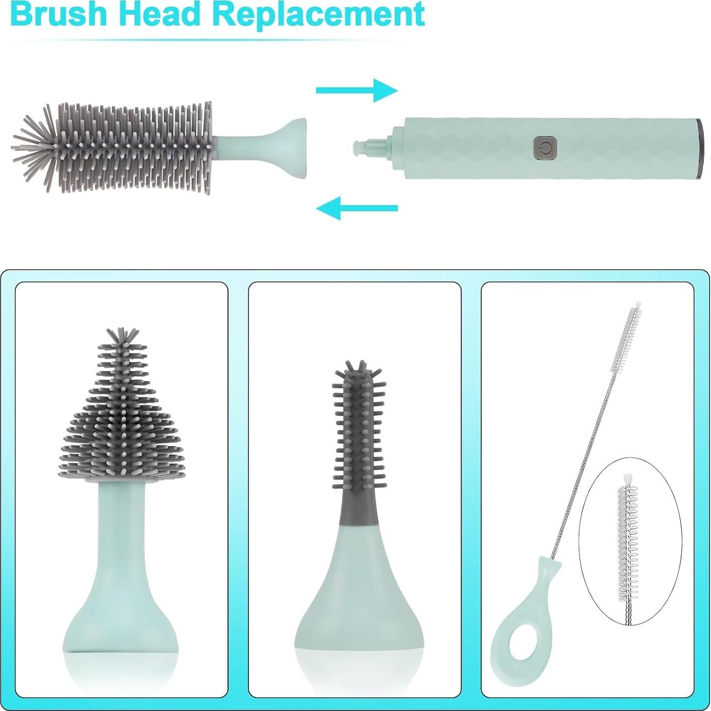 Juego de Cepillos de Limpieza Eléctrico Biqin 4 Piezas 1500mAh