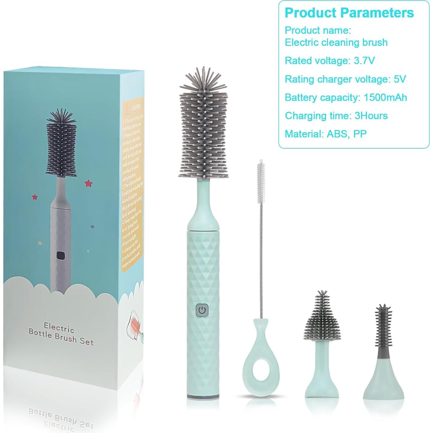 Juego de Cepillos de Limpieza Eléctrico Biqin 4 Piezas 1500mAh