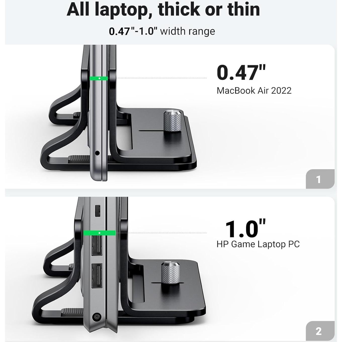 Soporte Vertical UGREEN para Laptop hasta 43.9 cm Negro