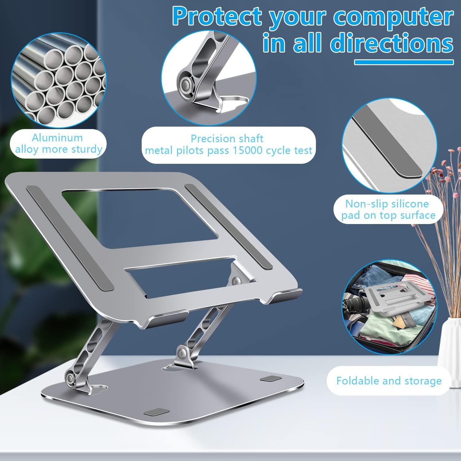 Soporte para Laptop FOBELEC Ajustable Ergonómico 9,07 kg Plata