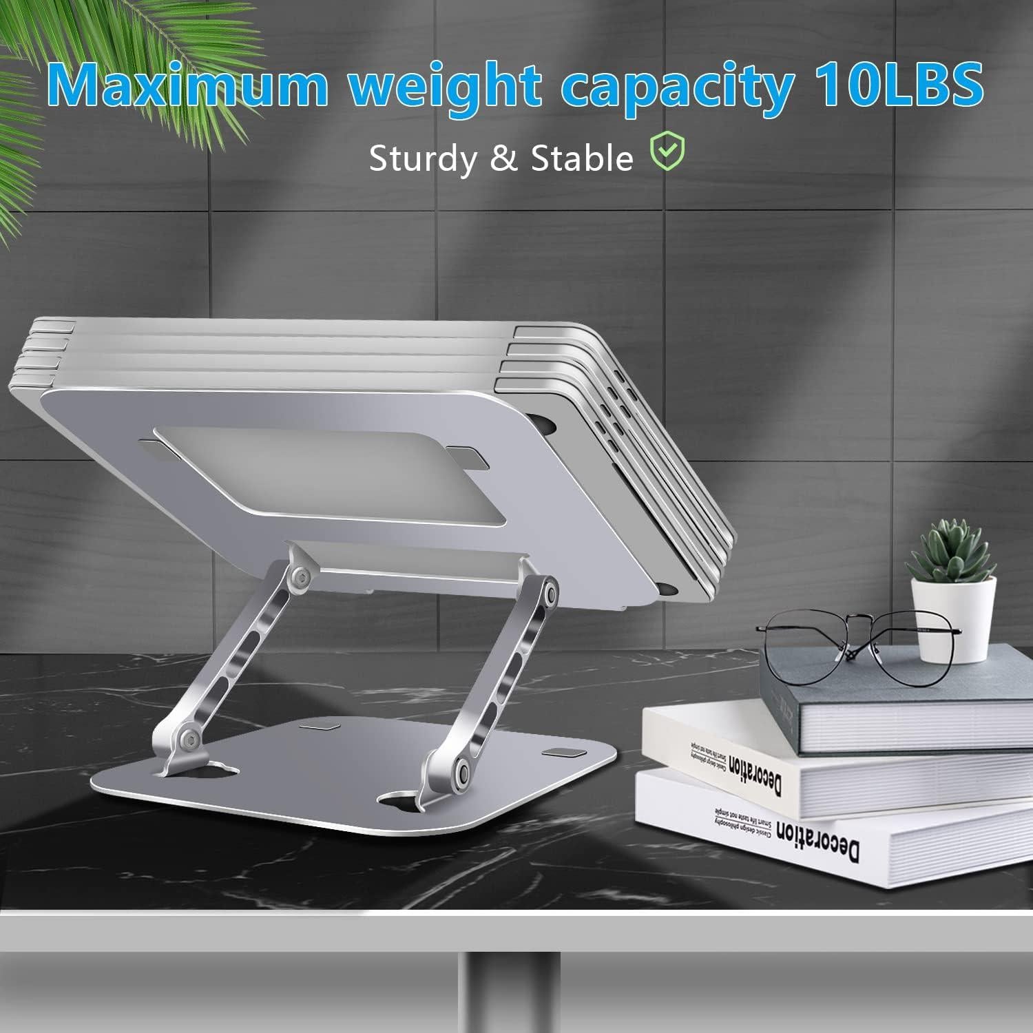 Soporte para Laptop FOBELEC Ajustable Ergonómico 9,07 kg Plata