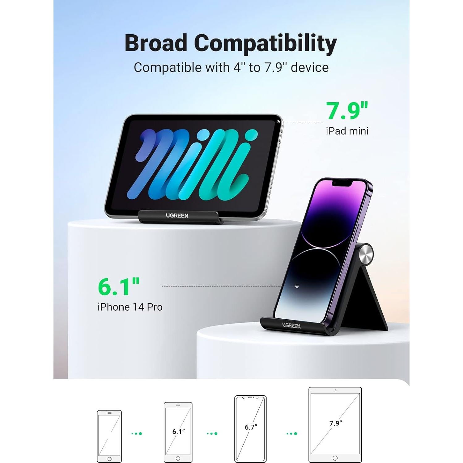 Soporte para Teléfono UGREEN Plegable Ajustable Negro