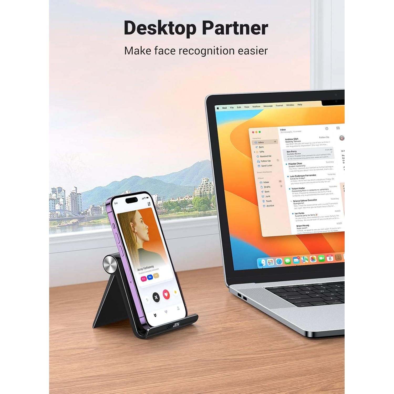 Soporte para Teléfono UGREEN Plegable Ajustable Negro