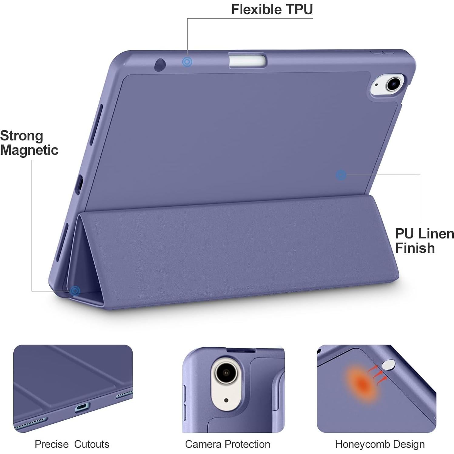 Funda Akkerds para iPad Air 11" M2/M3 con Soporte Lápiz