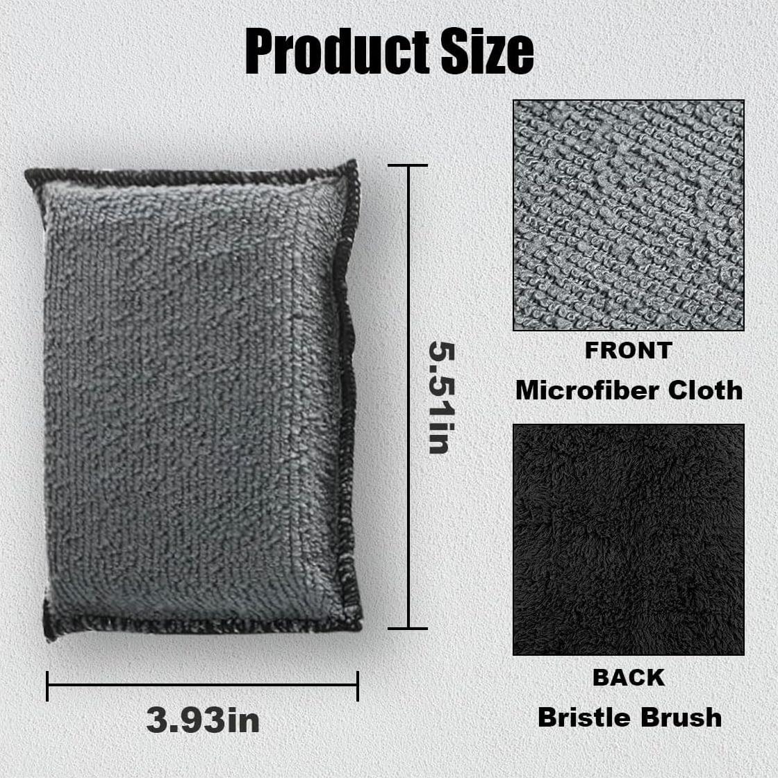 3 Esponjas de Fregado Microfibra GLSOWEE para Interior de Auto