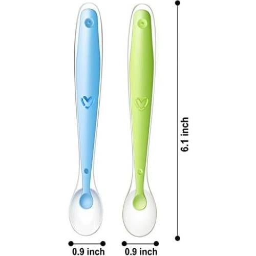 Cucharas de Silicona PandaEar para Bebés - Set de 6 Libre de BPA