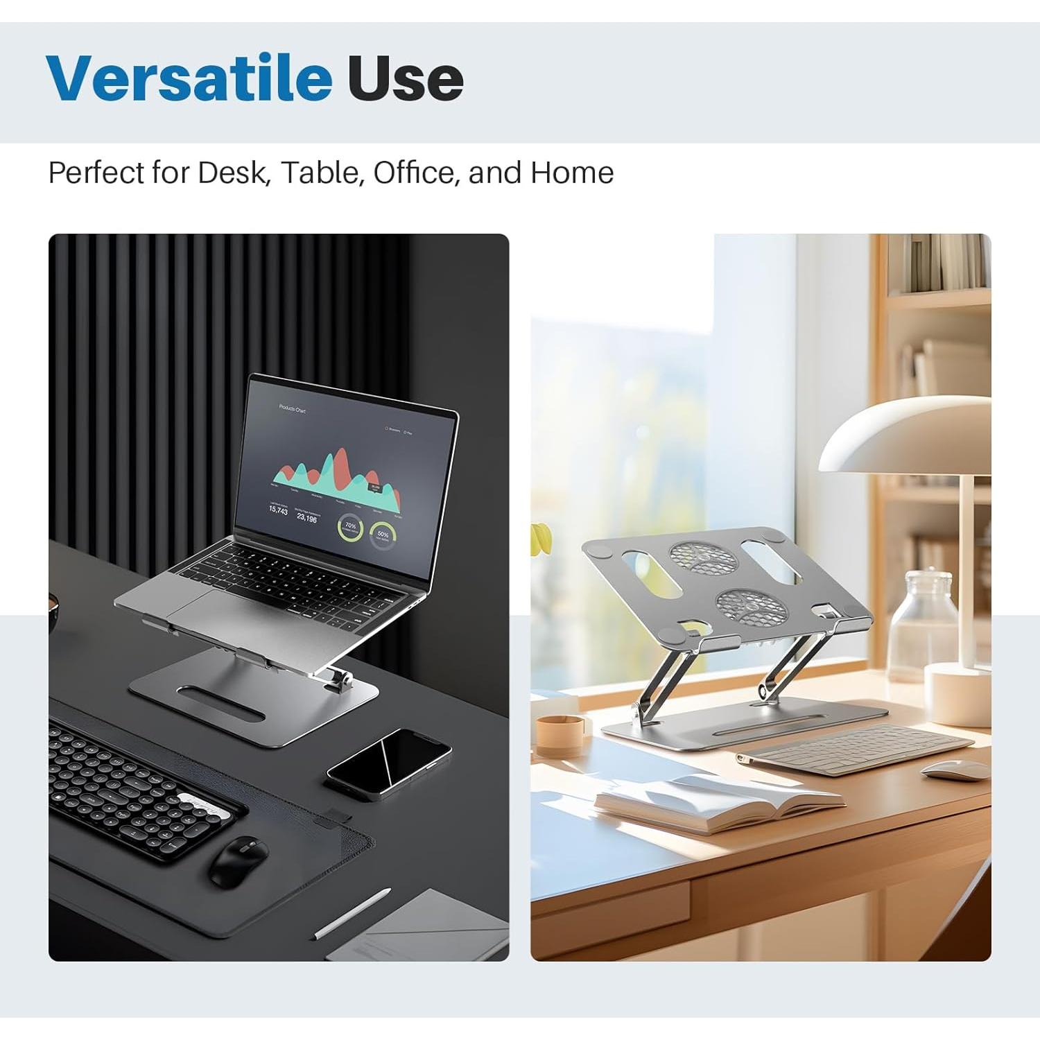 Soporte Enfriamiento YICOSUN Aluminio 2 Ventiladores RGB 24cm