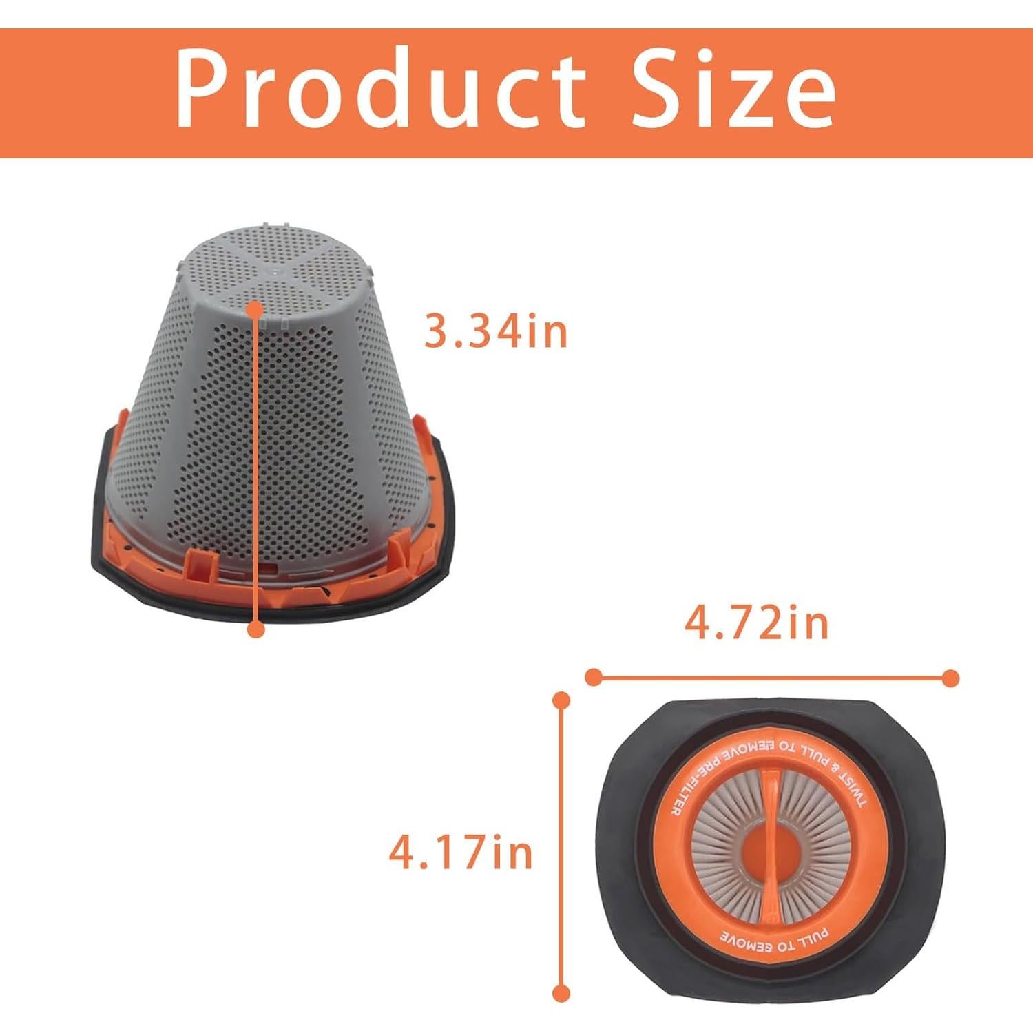 2 Filtros HEPA ANBOO para BLACK+DECKER 20V MAX Aspiradora