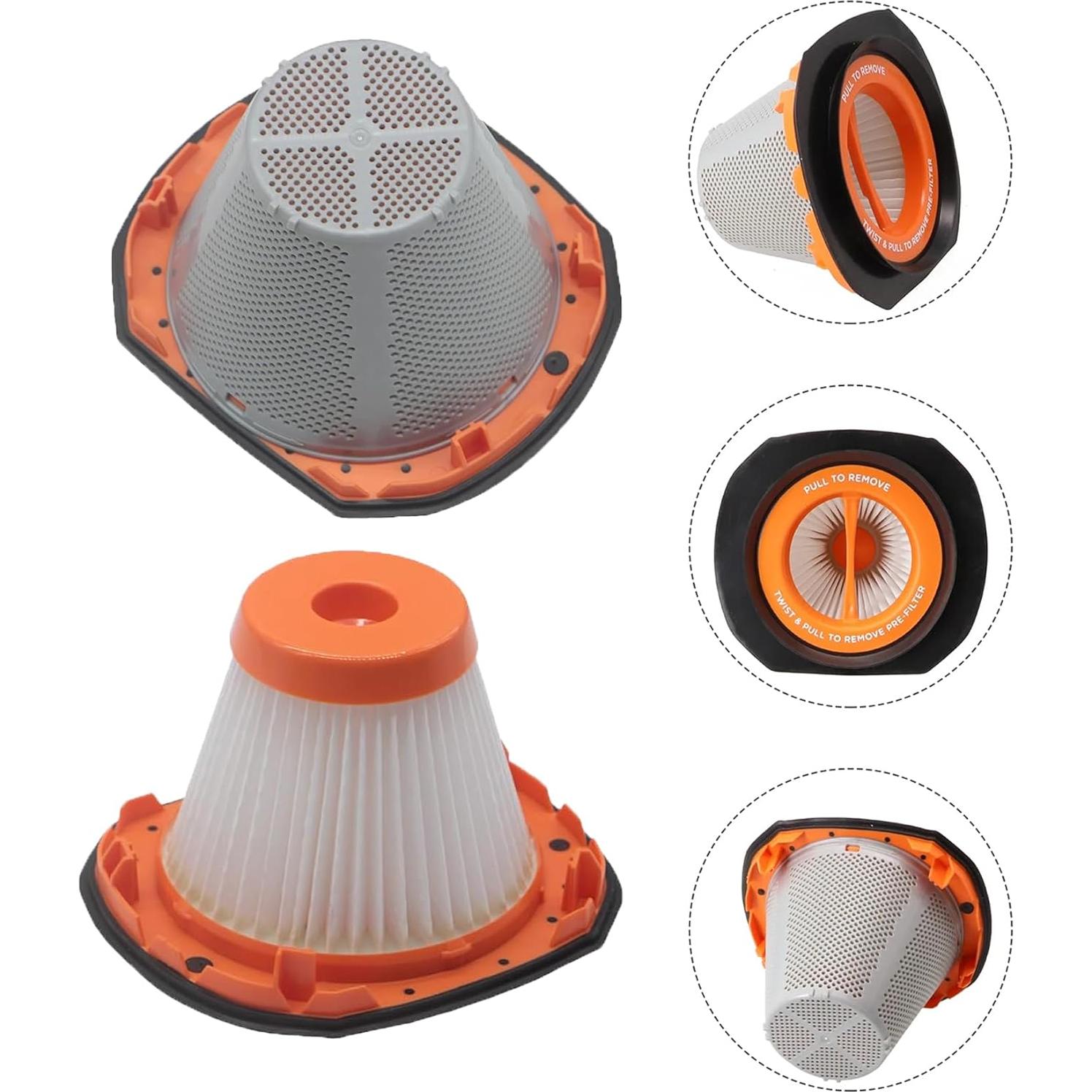 2 Filtros HEPA ANBOO para BLACK+DECKER 20V MAX Aspiradora