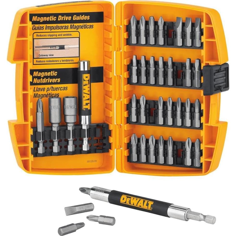 Juego de Destornilladores DEWALT DW2176, 37 Piezas, Acero Magnetizado