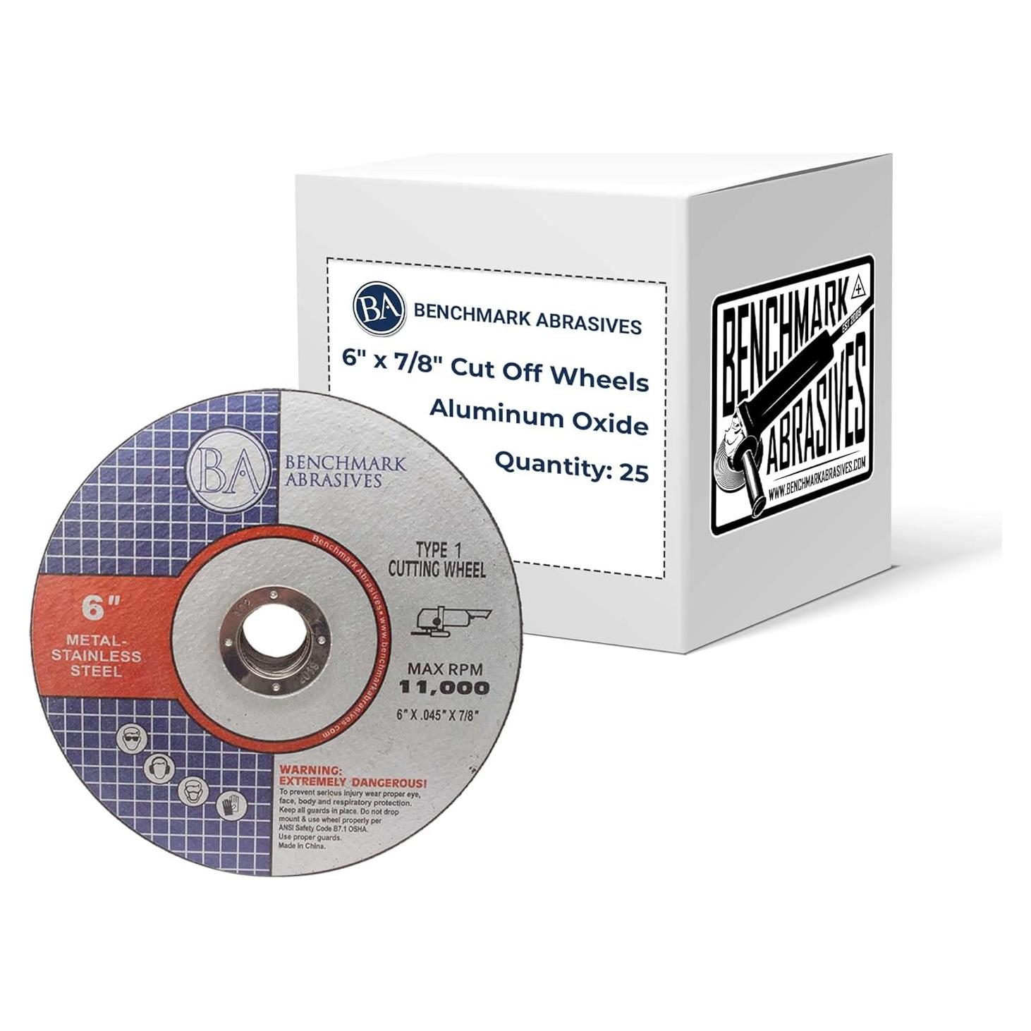 Ruedas de Corte 6" Benchmark Abrasives para Metal y Acero Inoxidable