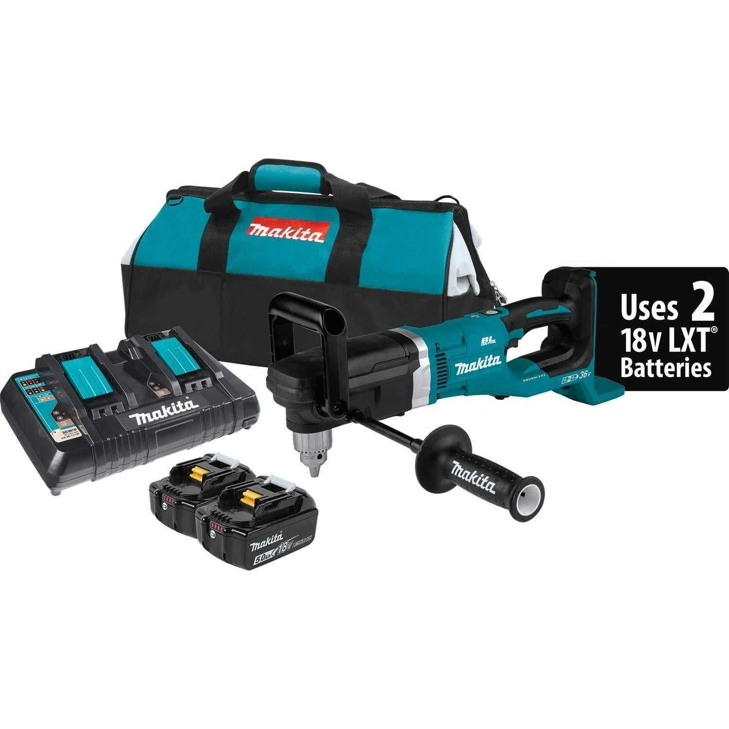 Taladro Angular Inalámbrico Makita XAD03PT 36V Kit 5.0Ah