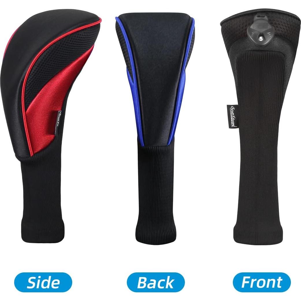 Cubiertas de Cabeza de Golf Scott Edward Juego de 3 Madera