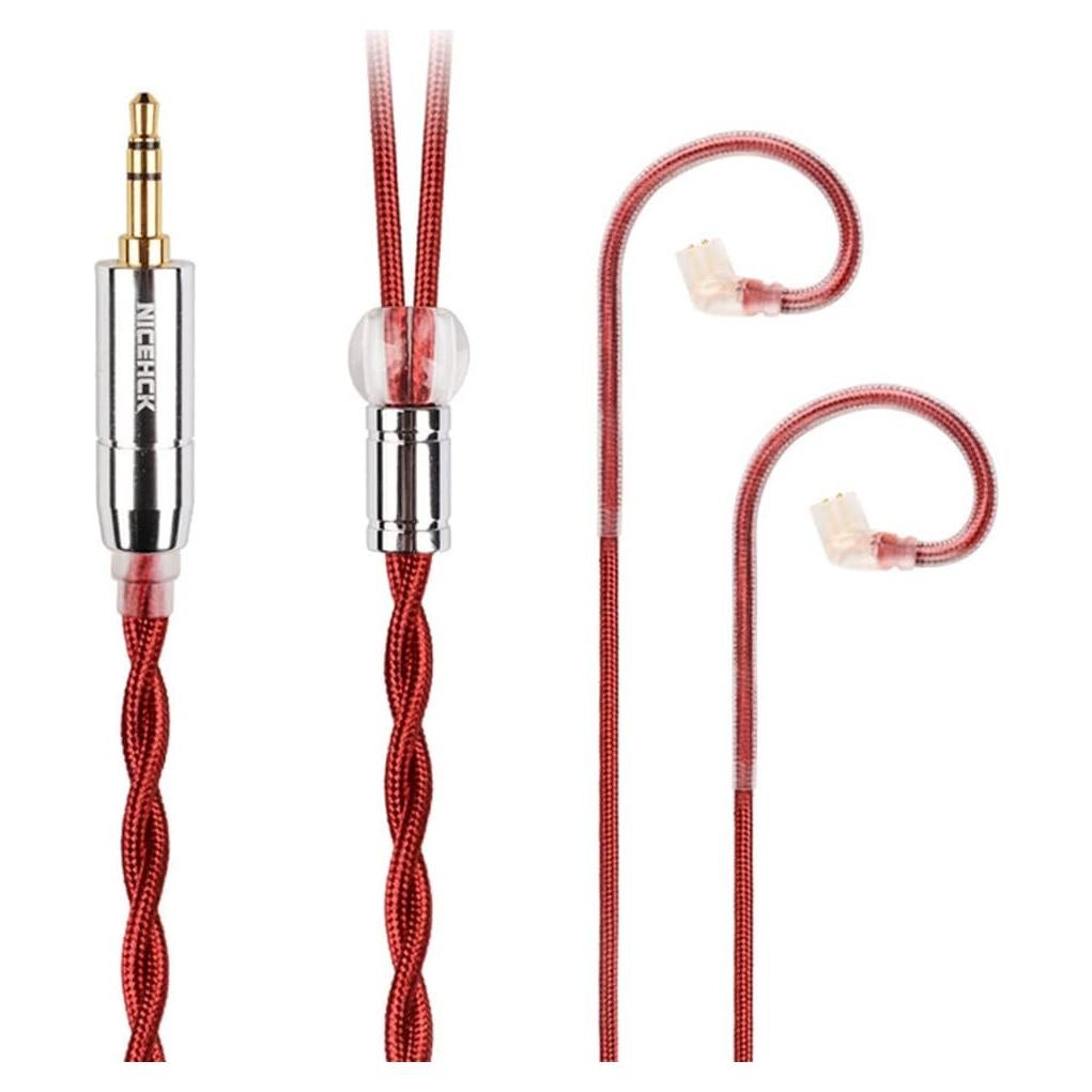 Cable de Auriculares NICEHCK RedAg 3.5mm MMCX Plata Pura 4N