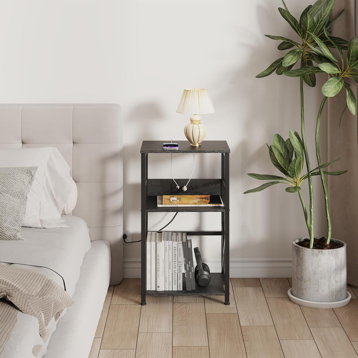 Soporte para Tocadiscos DALEMHOME con Estación de Carga Negro