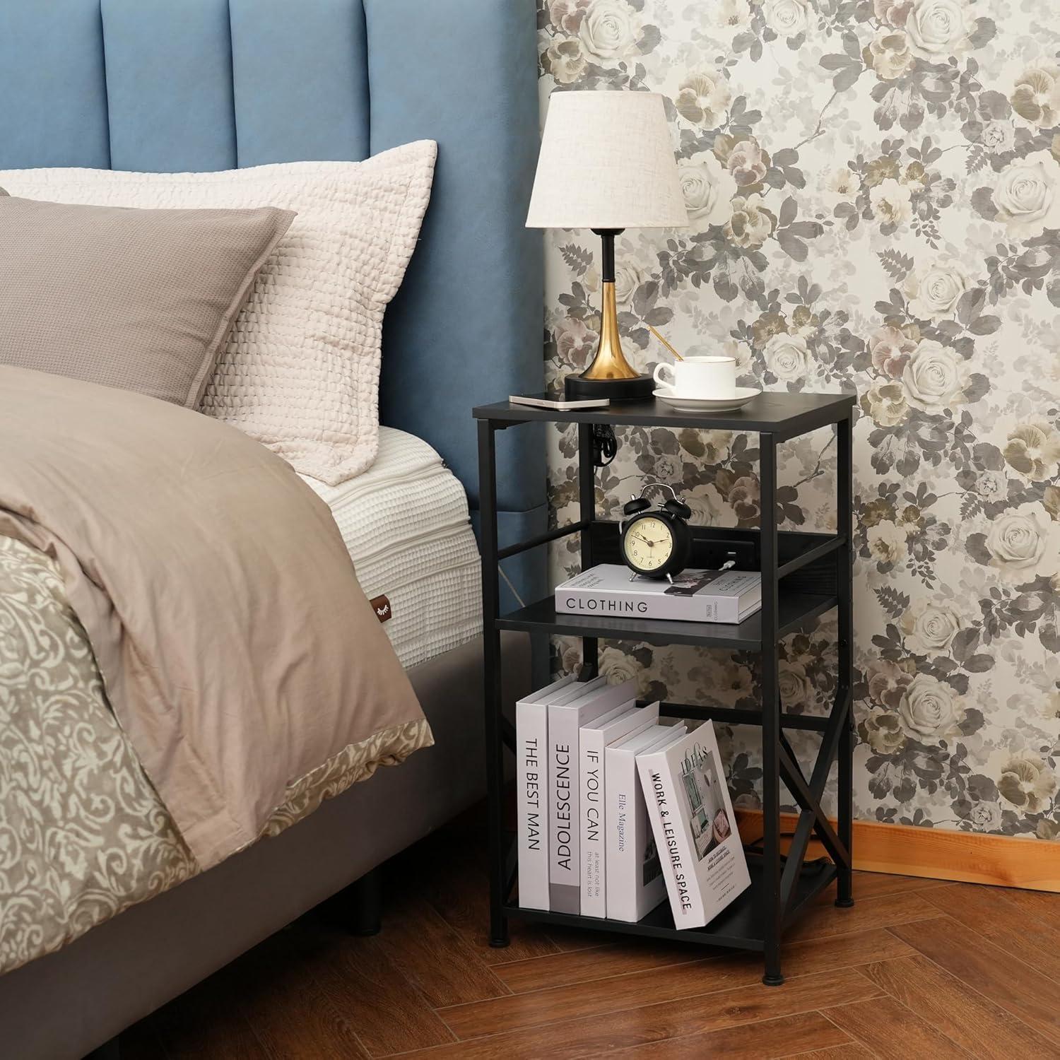 Soporte para Tocadiscos DALEMHOME con Estación de Carga Negro