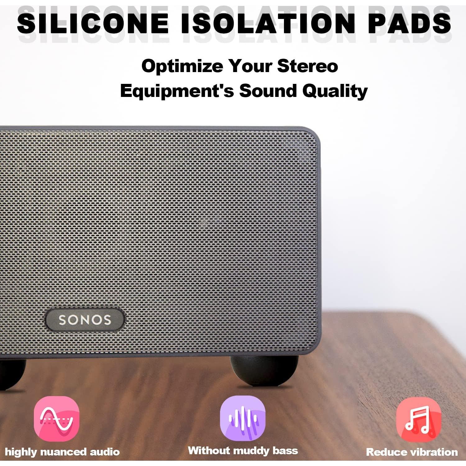 Almohadillas de Aislamiento de Silicona AZEAM 4 Pcs Antideslizantes