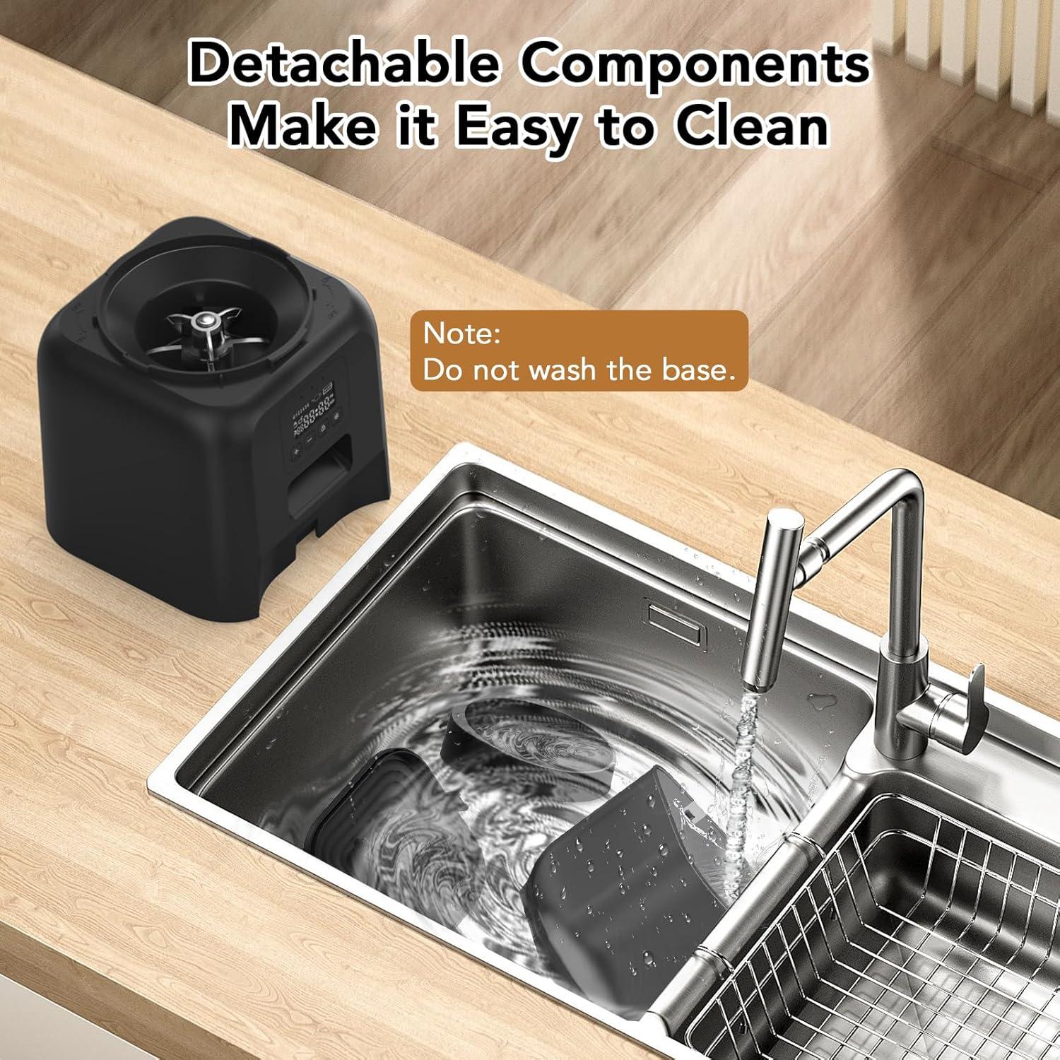 Comedero Automático Olfjurk 4L para Perros y Gatos Negro