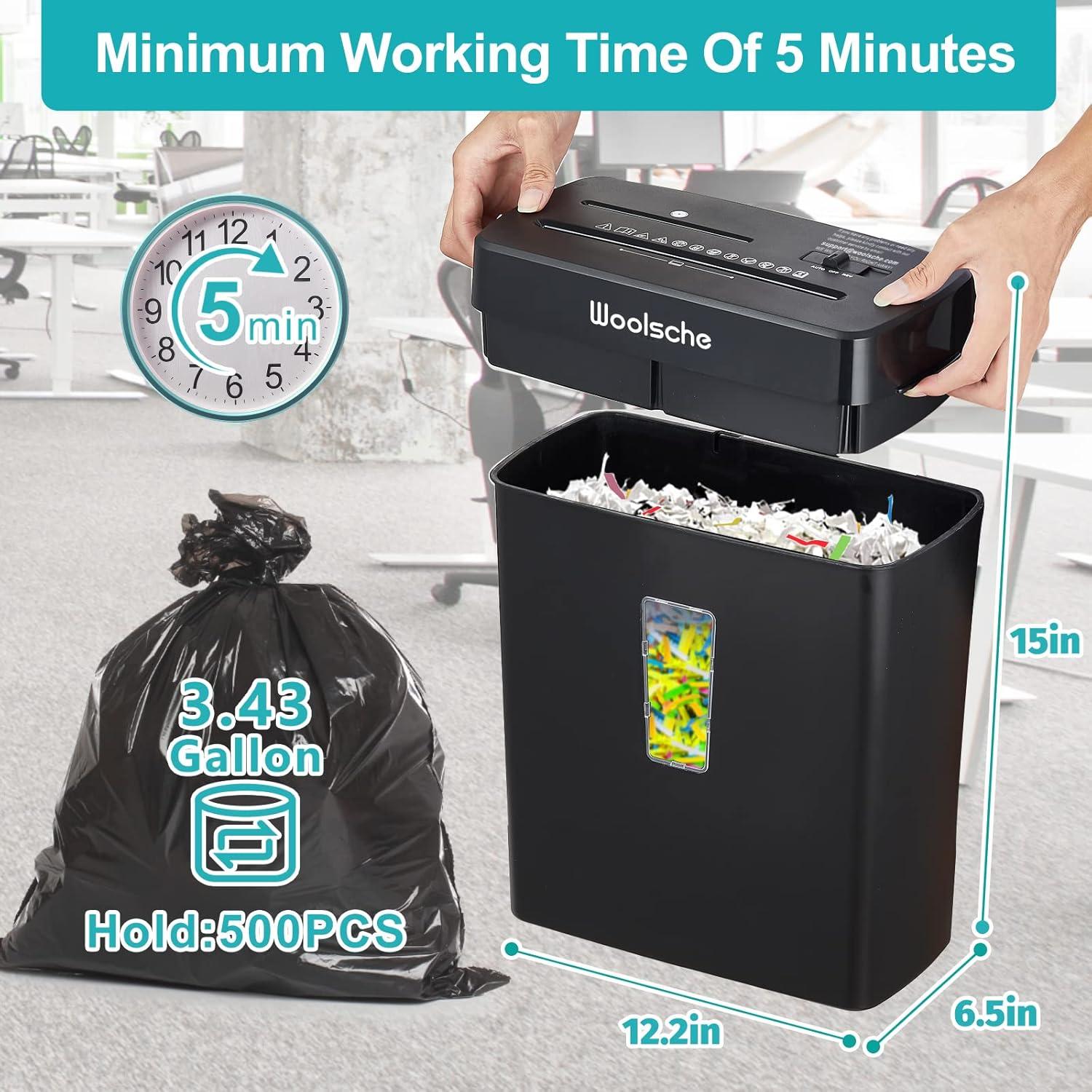 Destructora de Papel Woolsche CD222-8, Corte Cruzado 10 Hojas, P-4