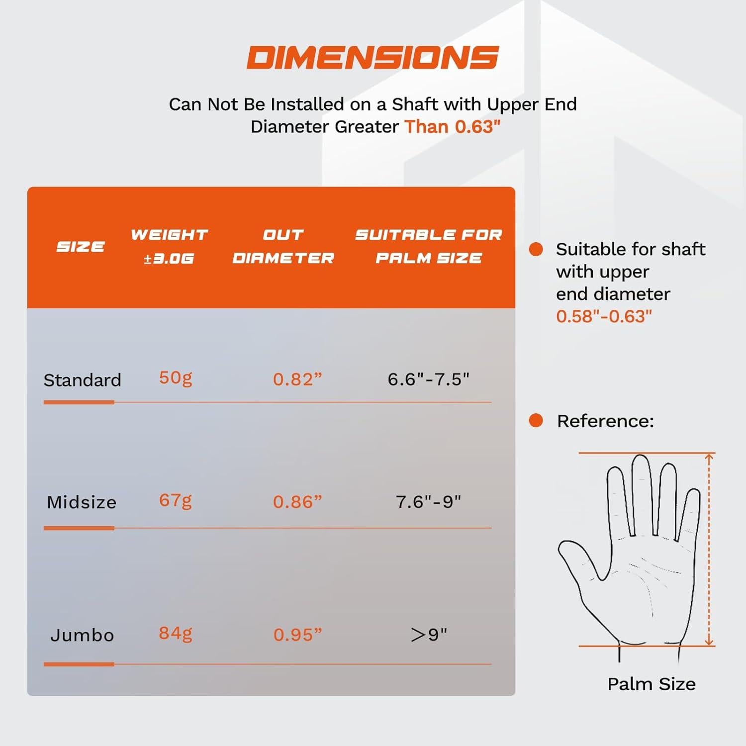Empuñaduras de Golf Full Choice CG01 13 Piezas 3 Tamaños