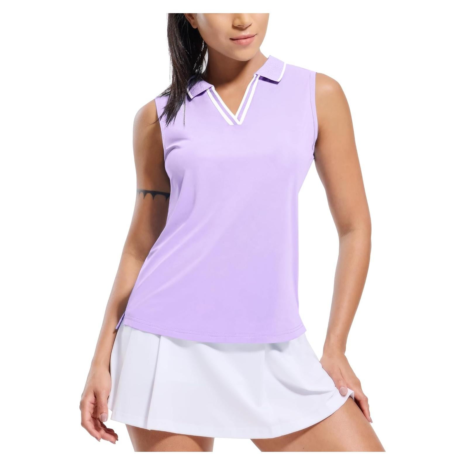 Camisa de Polo Sin Mangas MIER para Mujeres - Cuello en V