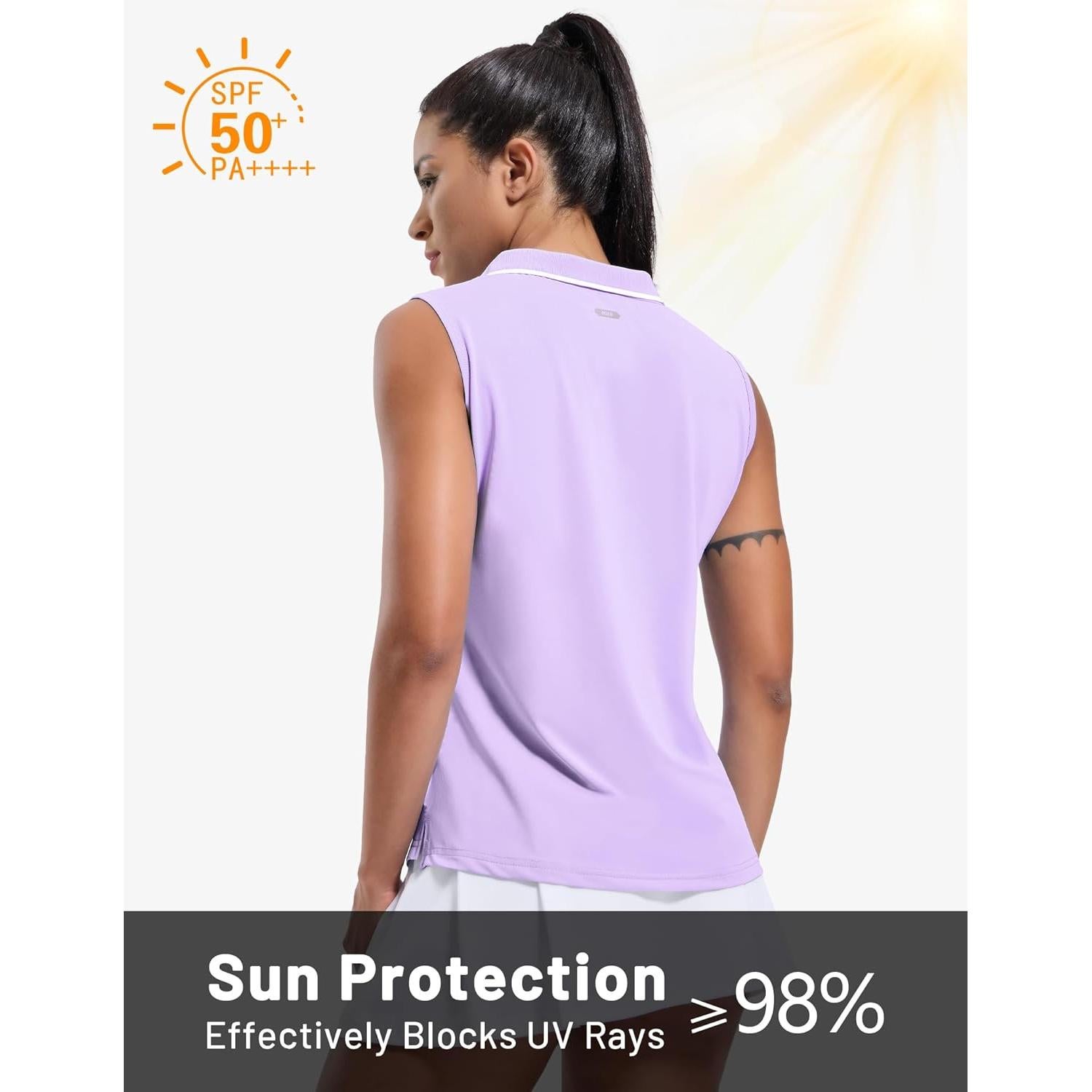 Camisa de Polo Sin Mangas MIER para Mujeres - Cuello en V