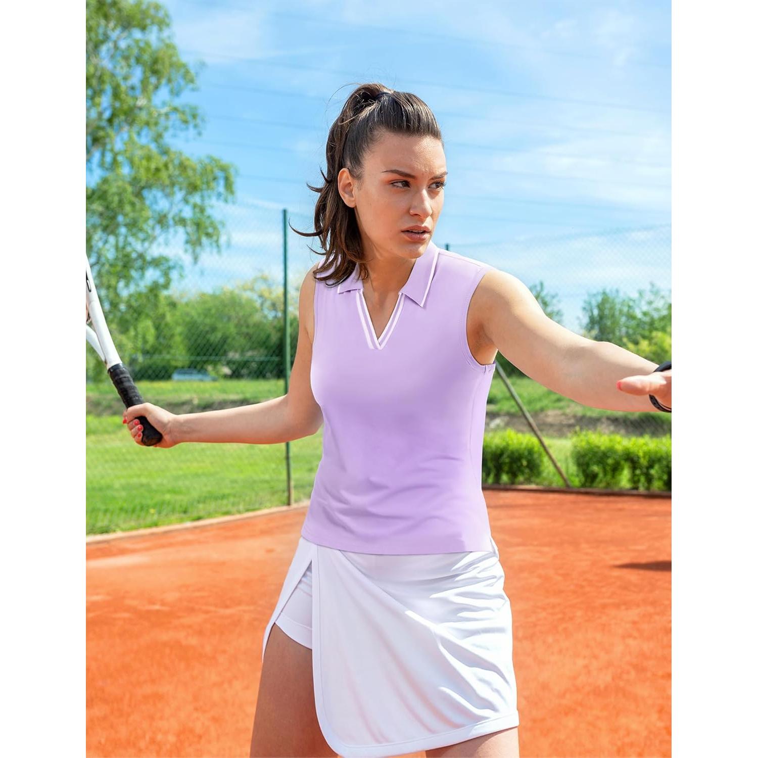 Camisa de Polo Sin Mangas MIER para Mujeres - Cuello en V