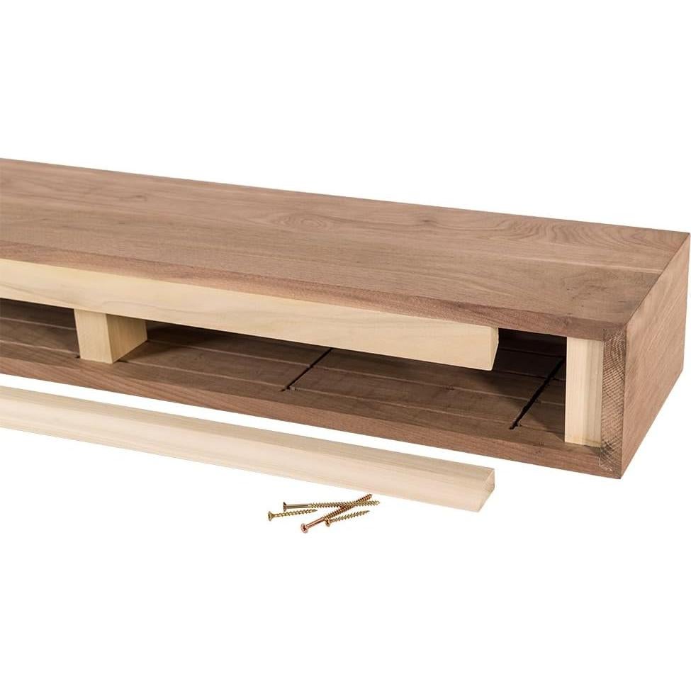 Estante de chimenea Modern Ember Walnut Creek 60" mate claro