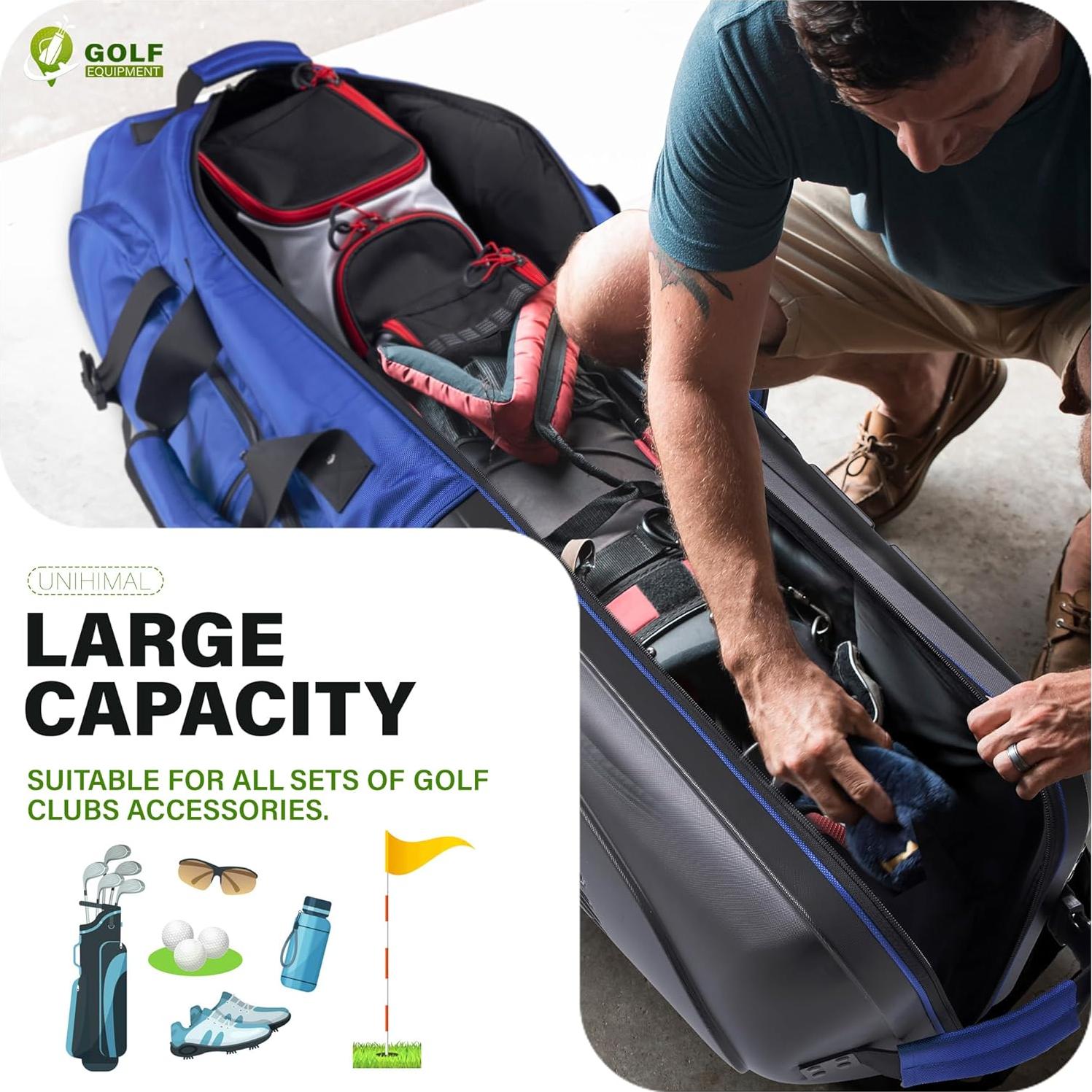 Bolsa de Viaje para Golf UNIHIMAL GTB01 129 cm con Ruedas